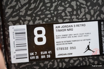 Hyperoad BLACK 3 JORDAN RETRO - PURPLE COURT 0721